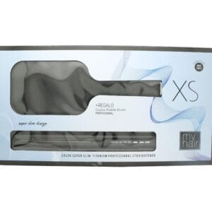 AGV Hår MyHair Set XS Plattång Matt Svart + Svart Paddelborste