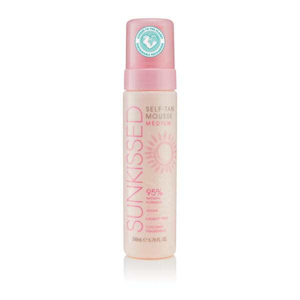 Sunkissed 95 Percent Natural Self Tan Mousse 200ml - Medium