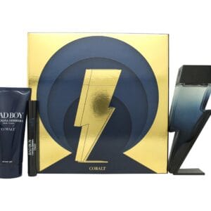 Carolina Herrera Bad Boy Cobalt Gift Set 100ml EDP + 100ml Shower Gel + 10ml EDP