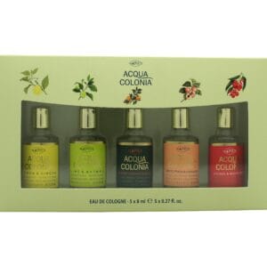 Mäurer & Wirtz 4711 Acqua Colonia Presentset 8ml Lime & Nutmeg EDC + 8ml Lemon & Ginger EDC + 8ml Blood Orange & Basil EDC + 8ml Lychee & White Mint EDC + 8ml White Peach & Coriander EDC