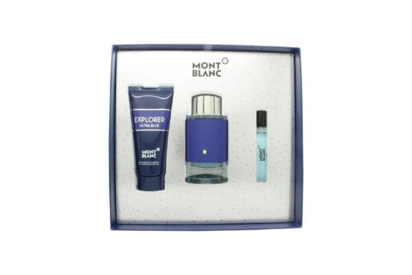 Mont Blanc Explorer Ultra Blue Gift Set 100ml EDP + 7.5ml EDP + 100ml Shower Gel