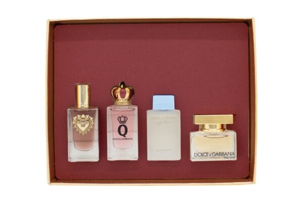 Dolce & Gabbana Miniature Gift Set 5ml Devotion EDP + 5ml Q EDP + 4.5ml Light Blue EDP + 5ml The One EDP