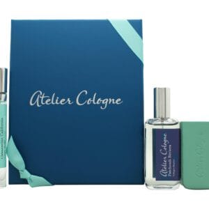 Atelier Cologne Presentset 30ml Patchouli Riviera Cologne Absolue (Pure Perfume) + 10ml Clementine California Cologne Absolue (Pure Perfume) + Leather Case