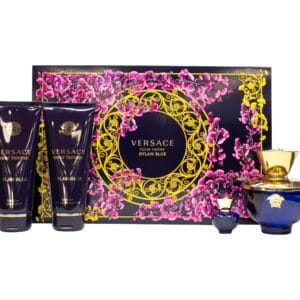 Versace Pour Femme Dylan Blue Presentset 100ml EDP + 5ml EDP + 100ml Duschgel + 100ml Body Lotion